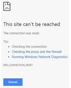 Google chrome unable to access internet